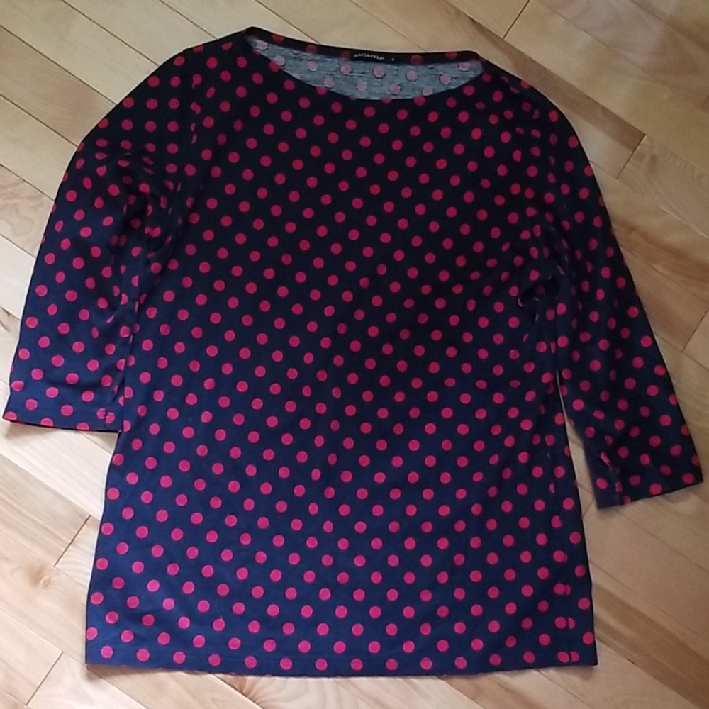 Polka dot Marimekko top M